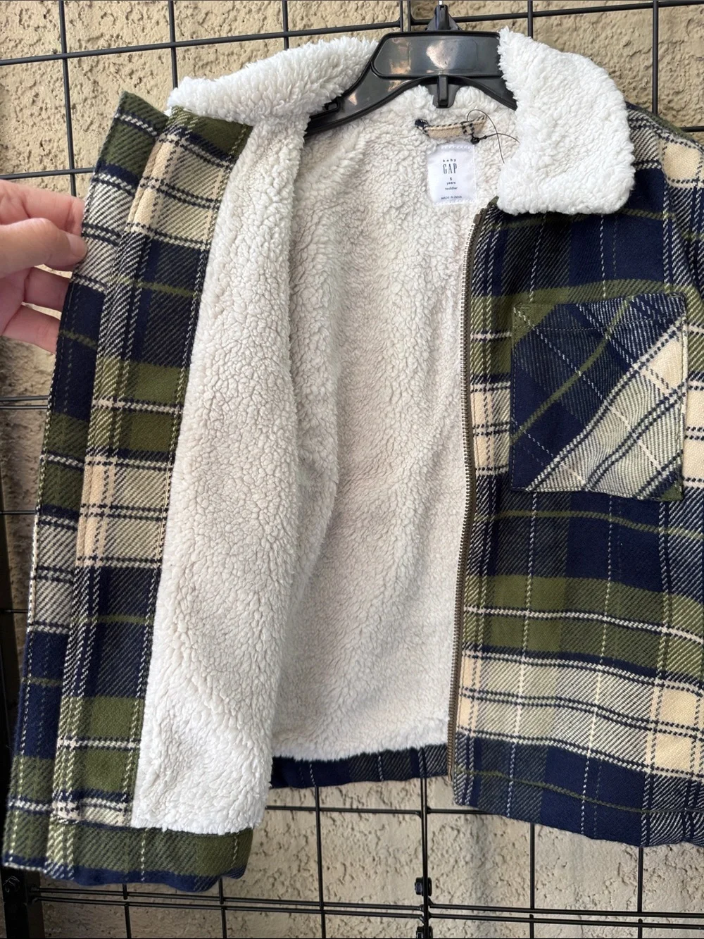 GAP cozy plaid